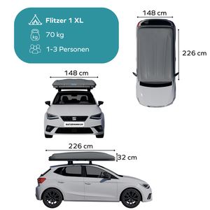 dachzelt flitzer 1 xl Das Flitzer 1 xl von Naturbummler » Hier online kaufen ✓