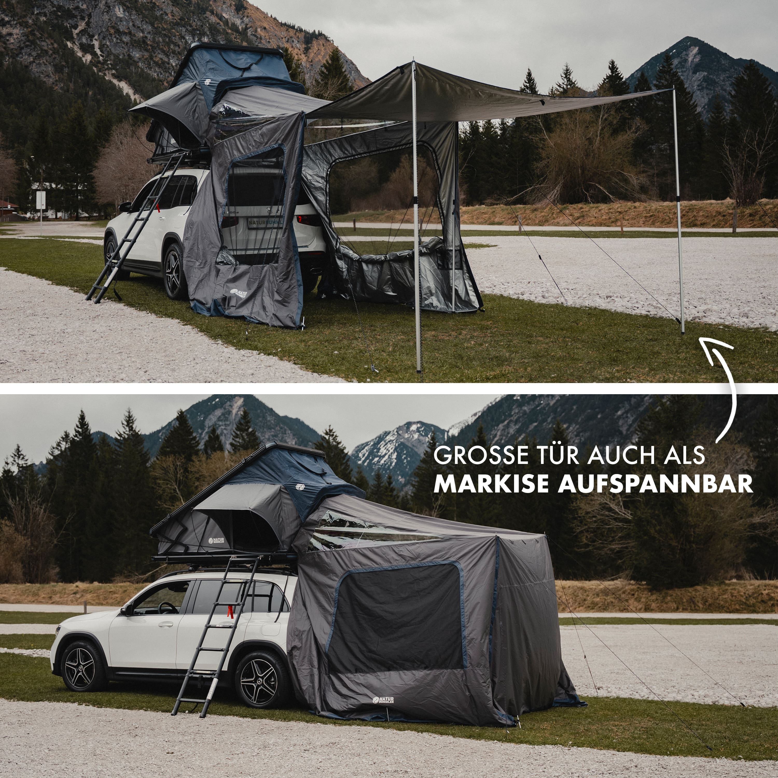 Alu-Kraftkiste 2.0 Dachzelt Comfort Bundle – Naturbummler