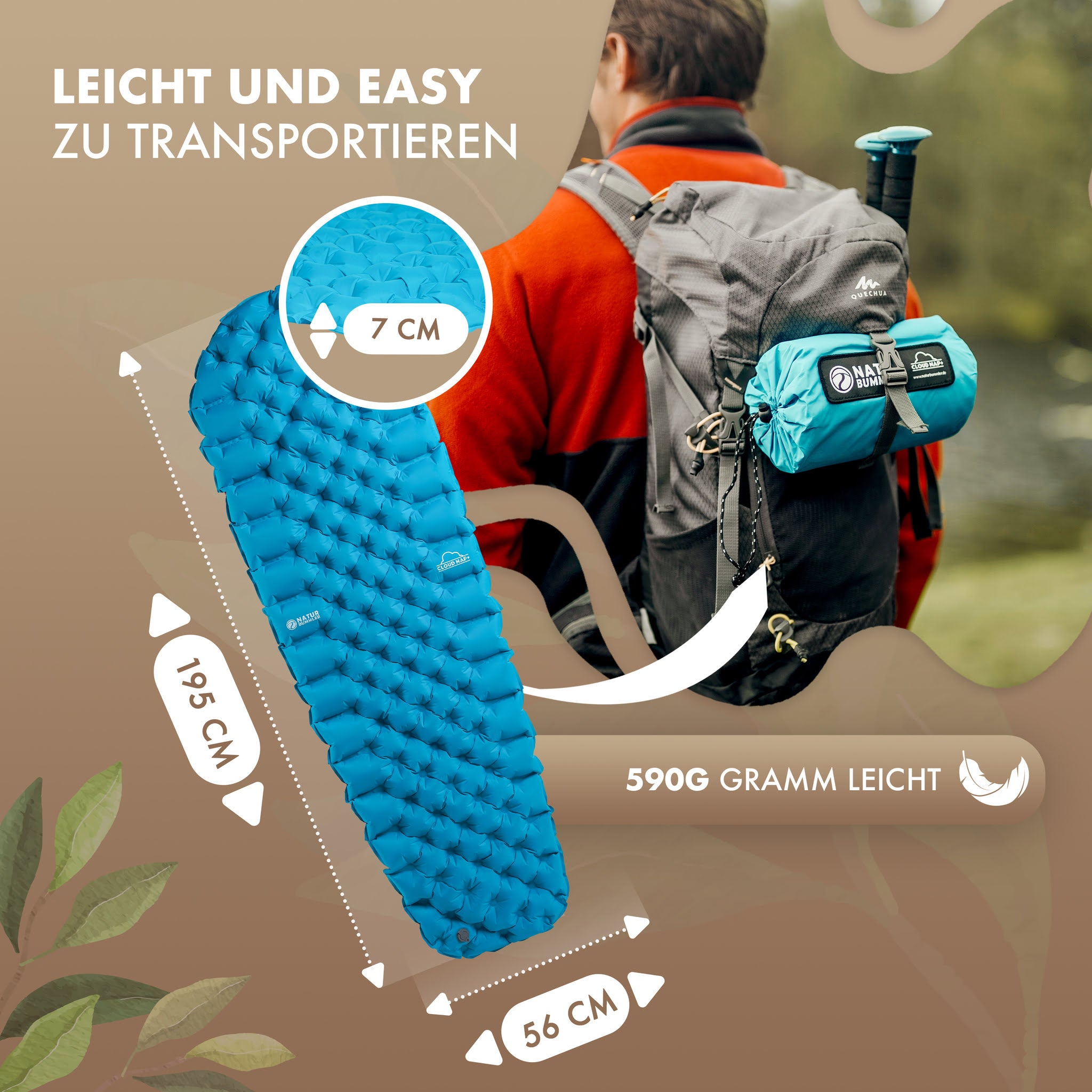 Aufblasbare Outdoor Isomatte » Hier online bestellen Naturbummler