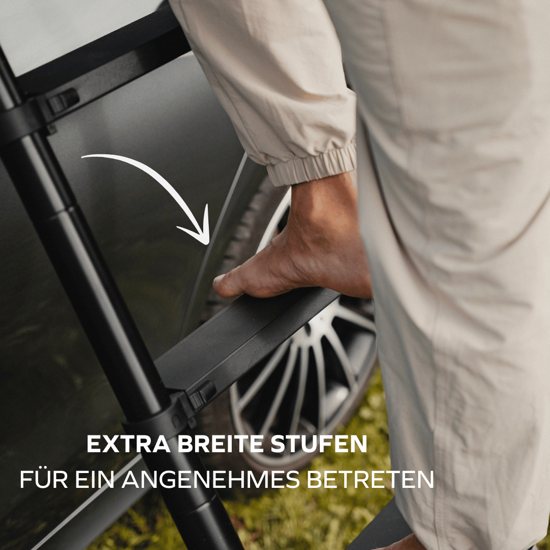 dachzelt leiter einstellen Dachzelt-Leiter für Flitzerreihe
