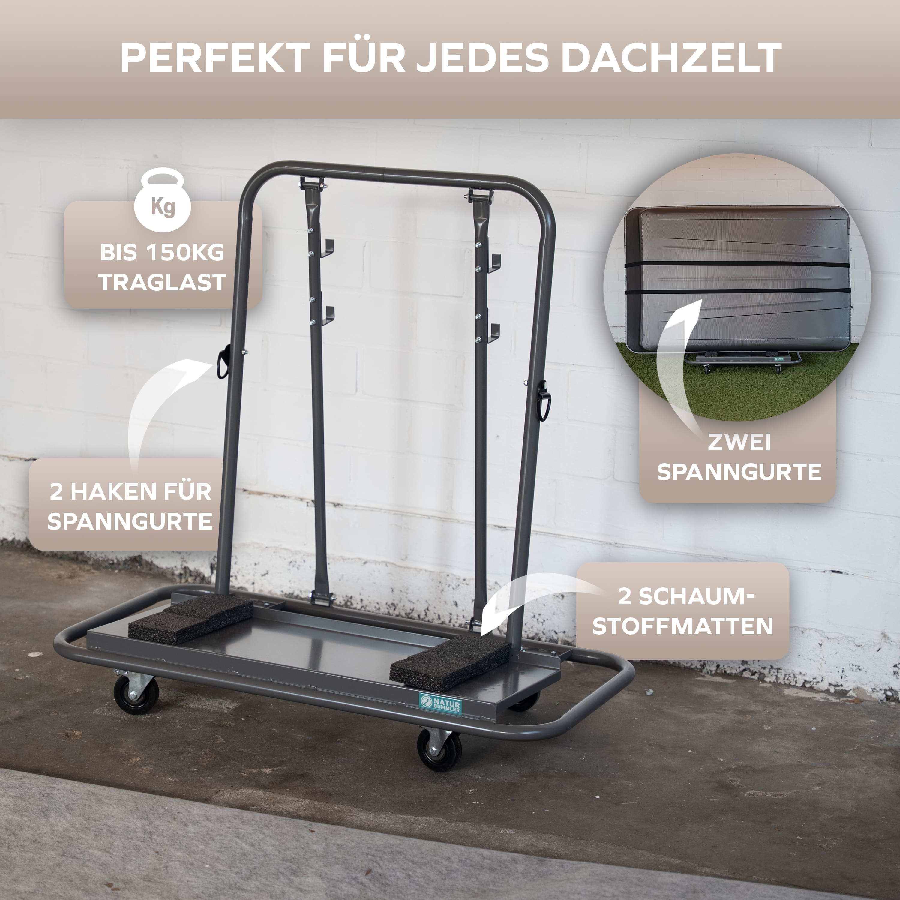 Dachzelt-Trolley – Naturbummler