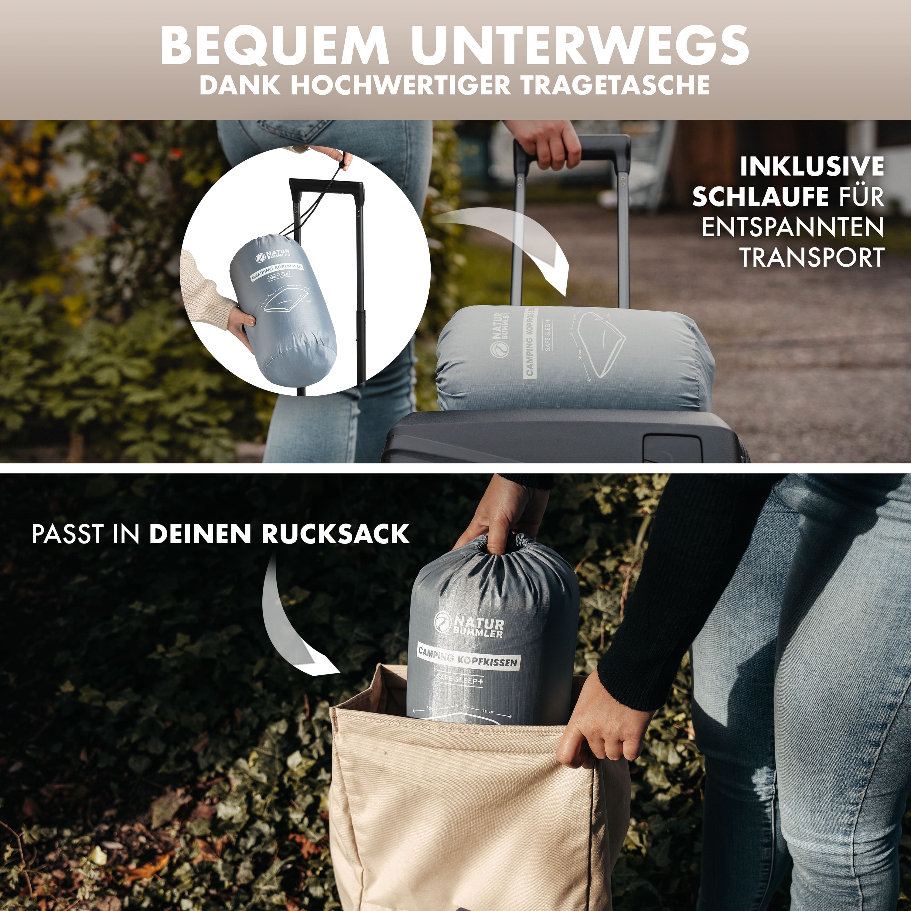 Campingkissen – Komfortabel Schlafen beim Campen ✓ – Naturbummler
