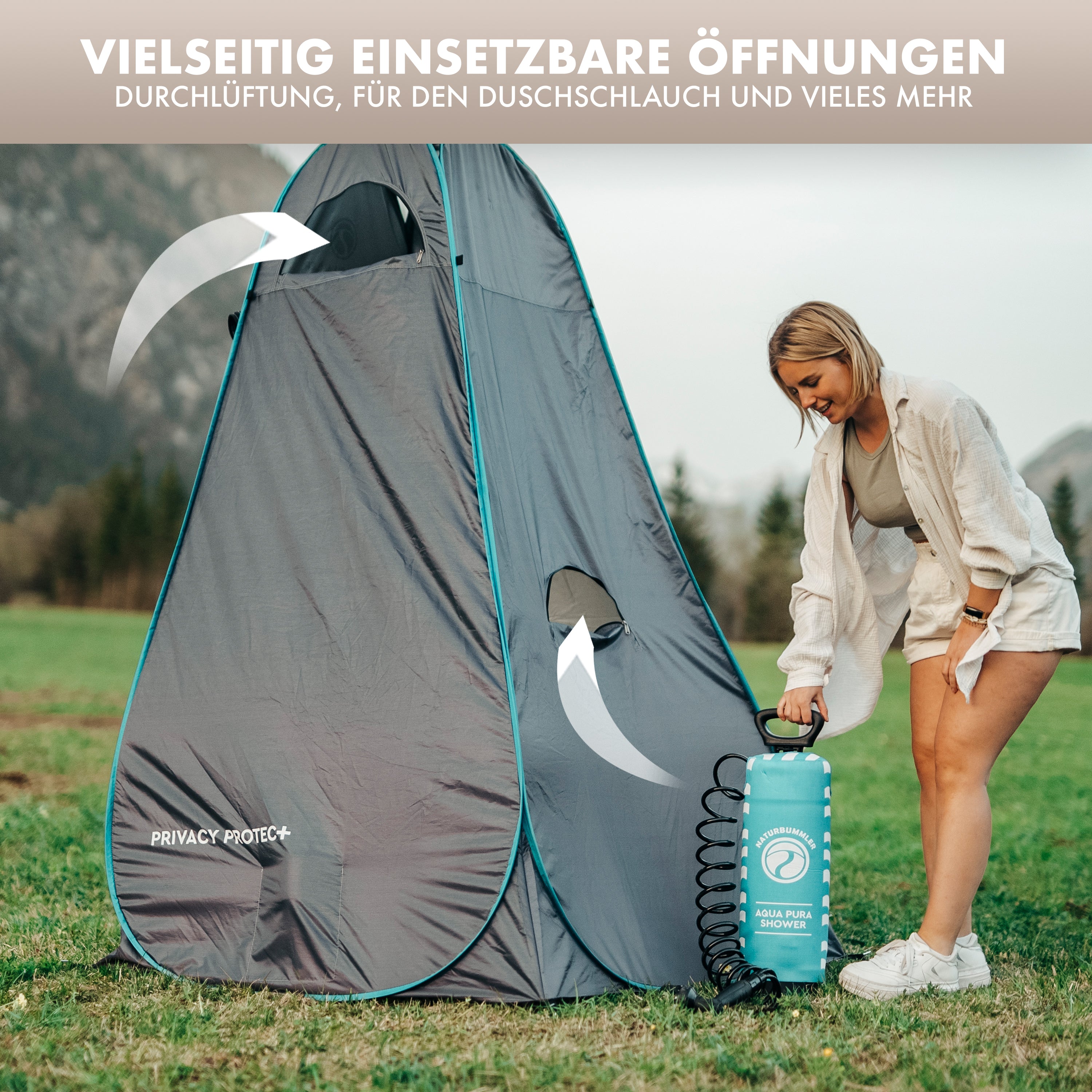 Duschzelt Privacy Protec+ – Naturbummler