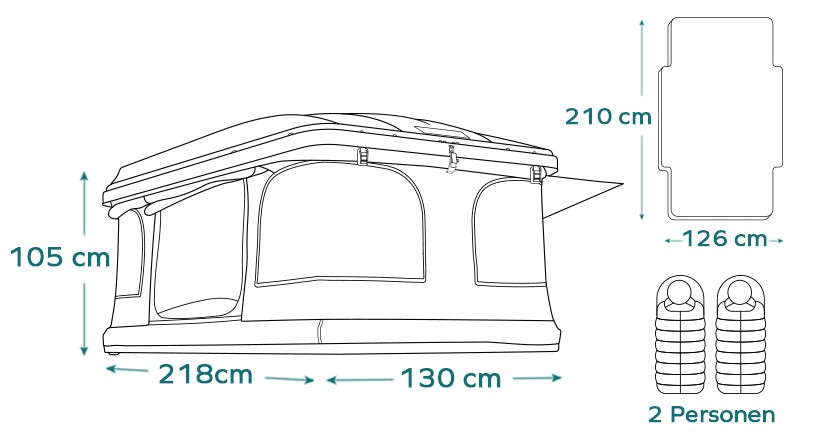 naturbummler hartschalen-dachzelt flitzer i größe xl Naturbummler Flitzer 1 Hartschalen Dachzelt » Hier kaufen